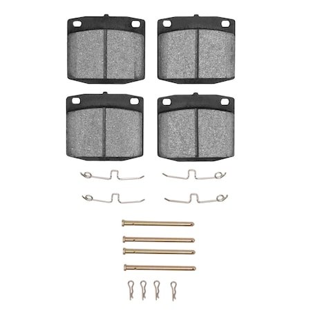 Dynamic Friction Co 5000 Advanced Brake Pads - Ceramic and Hardware Kit, Long Pad Wear, Front 1551-0117-02